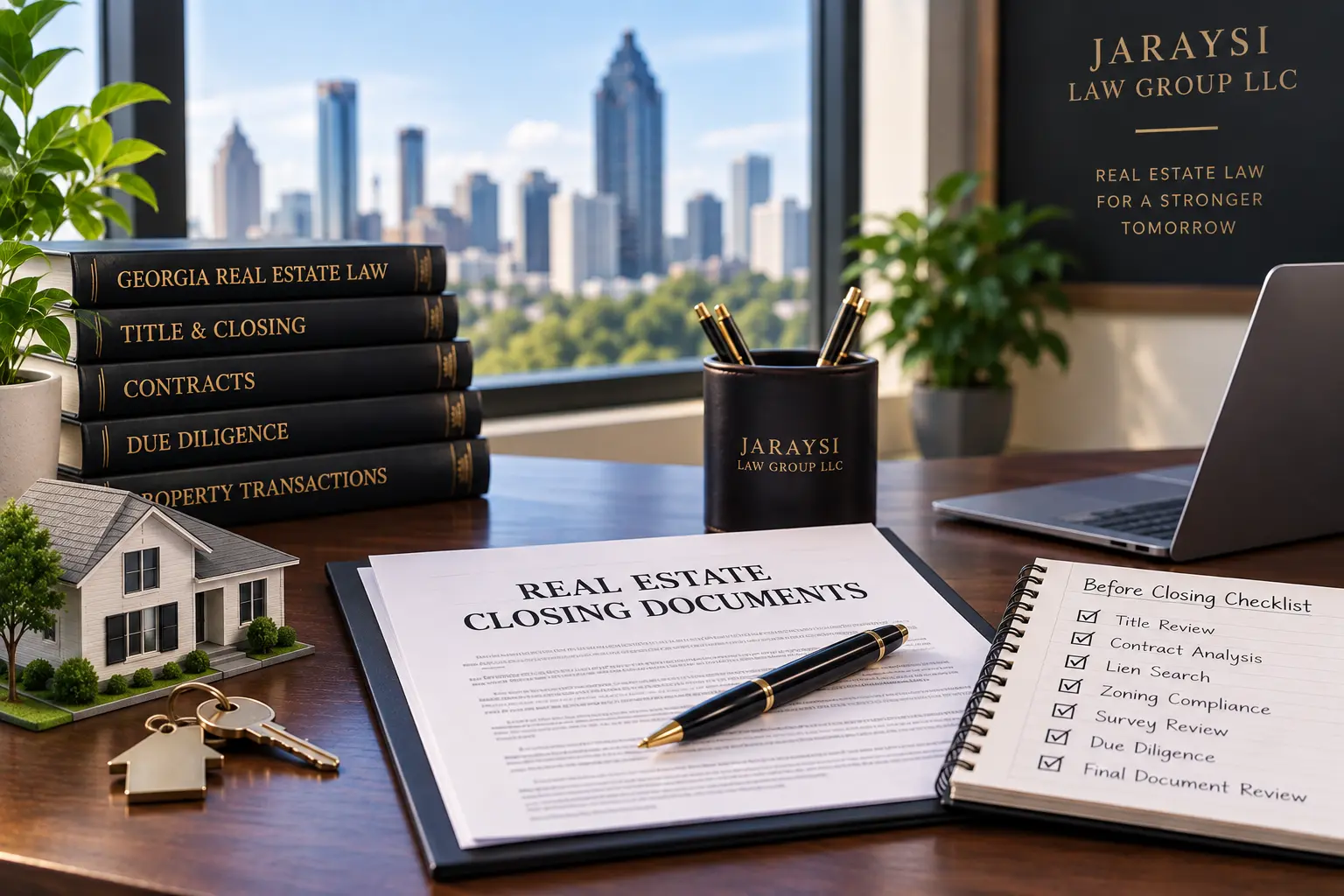 Real estate closing documents and checklist for a Georgia property transaction